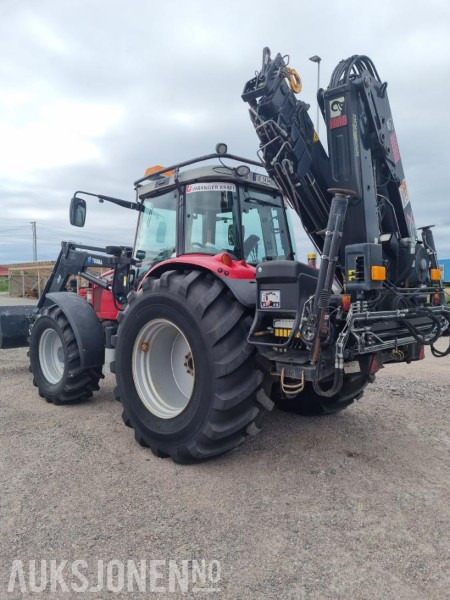 2010 Massey Ferguson 5470 Dyna 4 med Kran - Hiab 122E-5 HiDuo - Gaffler - Skuffe - 1453KM - Farm tractor: picture 2 2010 Massey Ferguson 5470 Dyna 4 med Kran - Hiab 122E-5 HiDuo - Gaffler - Skuffe - 1453KM - Farm tractor: picture 2