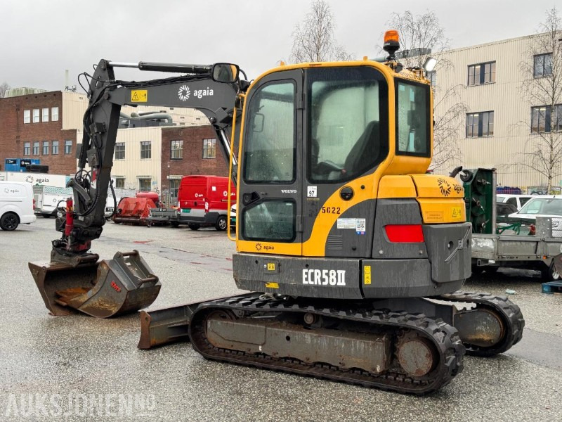 2013 Volvo ECR58 mnigraver med 3 skuffer & Indexator tiltrotator 6294T - Mini excavator: picture 3 2013 Volvo ECR58 mnigraver med 3 skuffer & Indexator tiltrotator 6294T - Mini excavator: picture 3