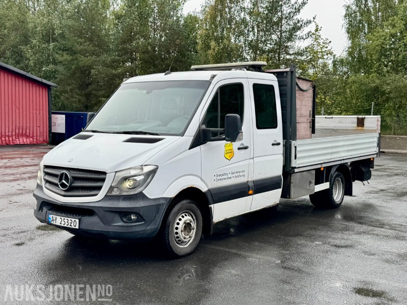 2014 Mercedes-Benz Sprinter 516 CDI planbil, 5-tonn, tvillinghjul, dobbelkabin, bakløft, lysbjelke - Dropside/ Flatbed truck: picture 1 2014 Mercedes-Benz Sprinter 516 CDI planbil, 5-tonn, tvillinghjul, dobbelkabin, bakløft, lysbjelke - Dropside/ Flatbed truck: picture 1