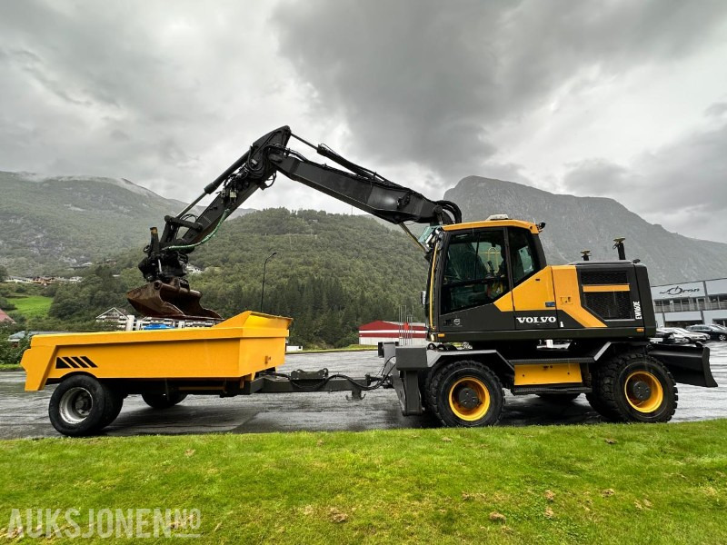 2015 Volvo EW160E Hjulgraver (7416 timer) m/ Foss-Eik tilhenger, Steelwrist tiltrotator og Gjerstad utstyr - Excavator: picture 1 2015 Volvo EW160E Hjulgraver (7416 timer) m/ Foss-Eik tilhenger, Steelwrist tiltrotator og Gjerstad utstyr - Excavator: picture 1