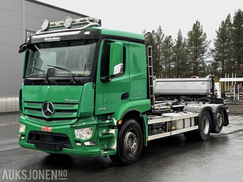2017 MERCEDES-BENZ ACTROS 2546 6X2 KROKBIL JOAB EURO6 RETARDER VBG KAMERA LUFTFJÆRING - Hook lift truck: picture 1 2017 MERCEDES-BENZ ACTROS 2546 6X2 KROKBIL JOAB EURO6 RETARDER VBG KAMERA LUFTFJÆRING - Hook lift truck: picture 1