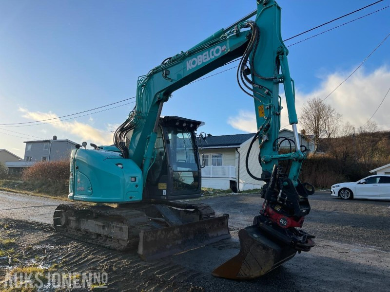 Mini excavator 2021 Kobelco SK75SR-7 Gravemaskin med skjær, tiltrotator med gripekassett, nylig sertifisert, kun 2400 timer: picture 9