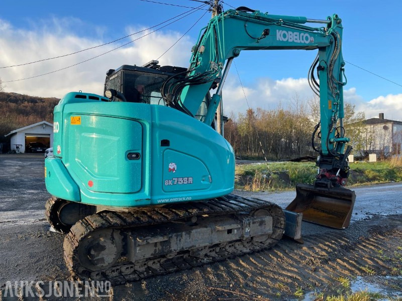 Mini excavator 2021 Kobelco SK75SR-7 Gravemaskin med skjær, tiltrotator med gripekassett, nylig sertifisert, kun 2400 timer: picture 7