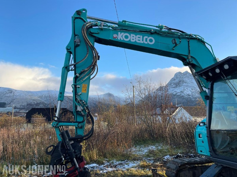 Mini excavator 2021 Kobelco SK75SR-7 Gravemaskin med skjær, tiltrotator med gripekassett, nylig sertifisert, kun 2400 timer: picture 11