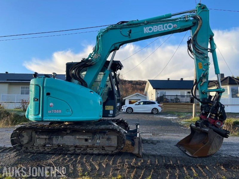 Mini excavator 2021 Kobelco SK75SR-7 Gravemaskin med skjær, tiltrotator med gripekassett, nylig sertifisert, kun 2400 timer: picture 8