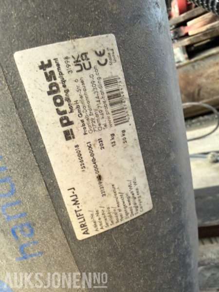 Construction equipment 2021 Probst Airlift ML-1 vakuumløfter (ryggbåren): picture 6 Construction equipment 2021 Probst Airlift ML-1 vakuumløfter (ryggbåren): picture 6