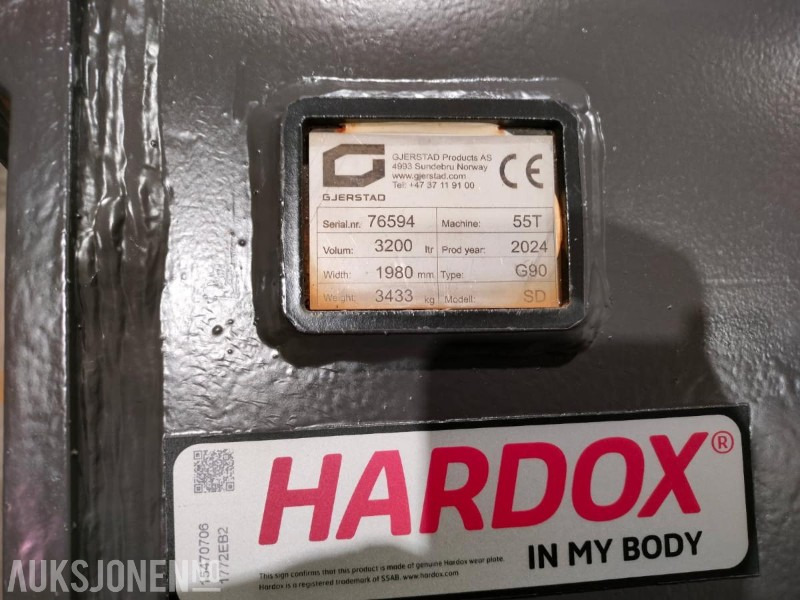 2024 Gjerstad SD - 3,2 m3 - G90 - Attachment for Construction machinery: picture 2 2024 Gjerstad SD - 3,2 m3 - G90 - Attachment for Construction machinery: picture 2