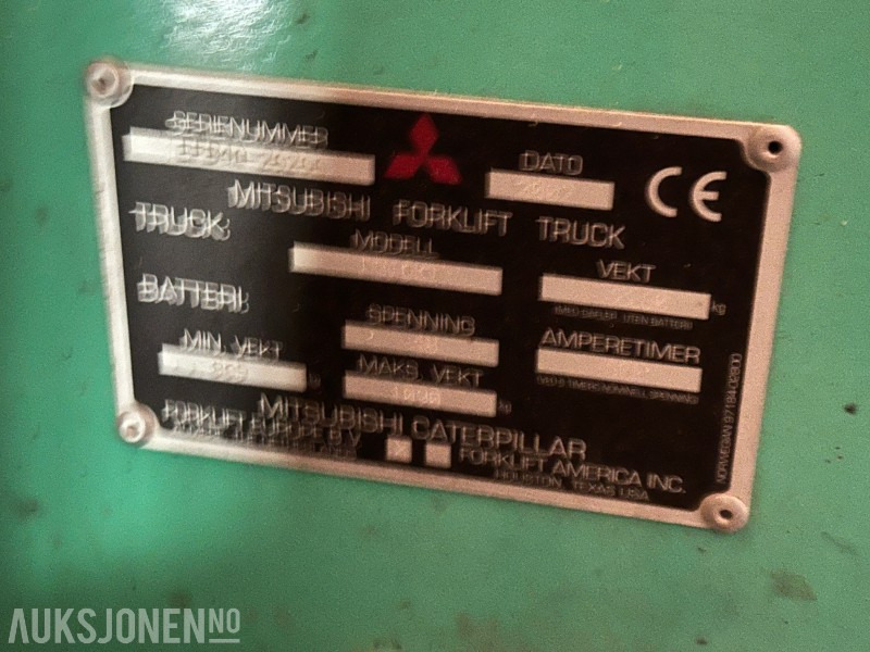 2002 Mitsubishi FB 16K-T - Material handling equipment: picture 3 2002 Mitsubishi FB 16K-T - Material handling equipment: picture 3