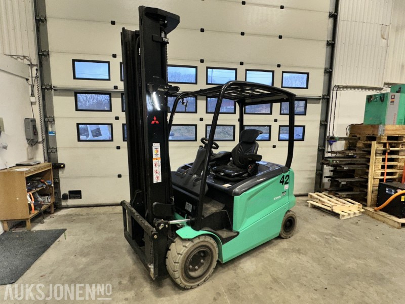 2015 Mitsubishi FB35N Elektrisk gaffeltruck m/spreder + sideskift – 3,5 tonn – Kun 496 timer! - Material handling equipment: picture 1 2015 Mitsubishi FB35N Elektrisk gaffeltruck m/spreder + sideskift – 3,5 tonn – Kun 496 timer! - Material handling equipment: picture 1