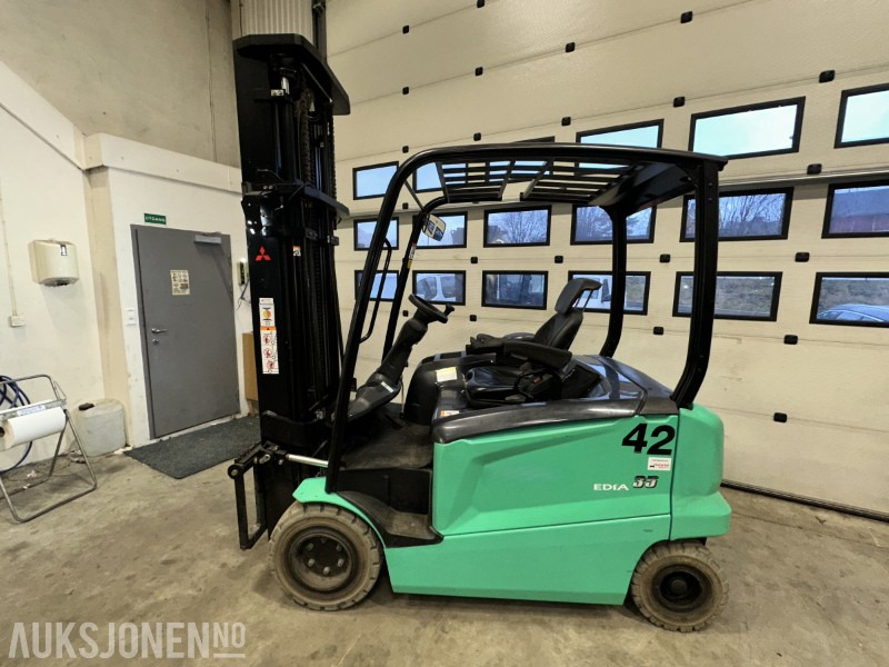 2015 Mitsubishi FB35N Elektrisk gaffeltruck m/spreder + sideskift – 3,5 tonn – Kun 496 timer! - Material handling equipment: picture 2 2015 Mitsubishi FB35N Elektrisk gaffeltruck m/spreder + sideskift – 3,5 tonn – Kun 496 timer! - Material handling equipment: picture 2