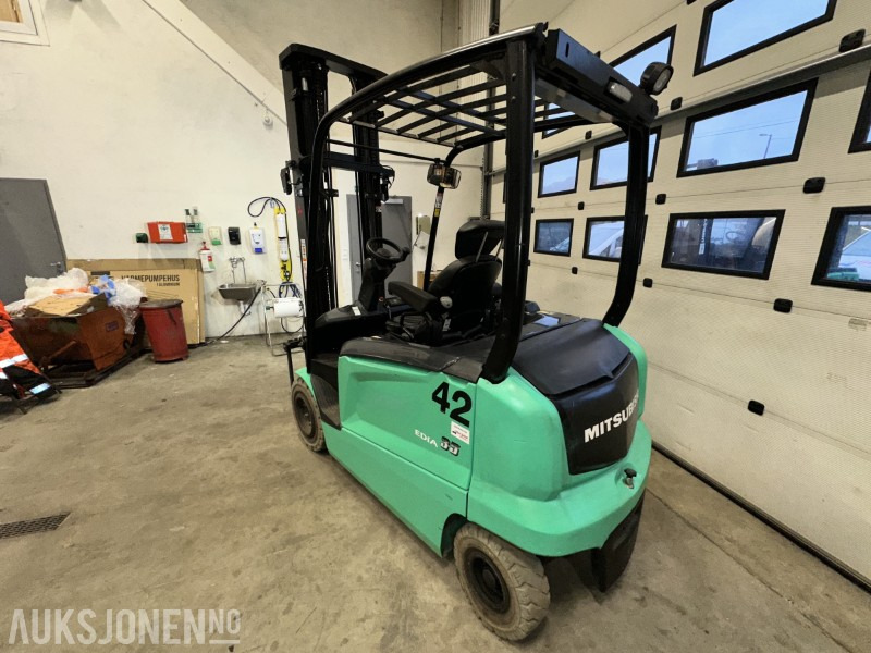 2015 Mitsubishi FB35N Elektrisk gaffeltruck m/spreder + sideskift – 3,5 tonn – Kun 496 timer! - Material handling equipment: picture 3 2015 Mitsubishi FB35N Elektrisk gaffeltruck m/spreder + sideskift – 3,5 tonn – Kun 496 timer! - Material handling equipment: picture 3