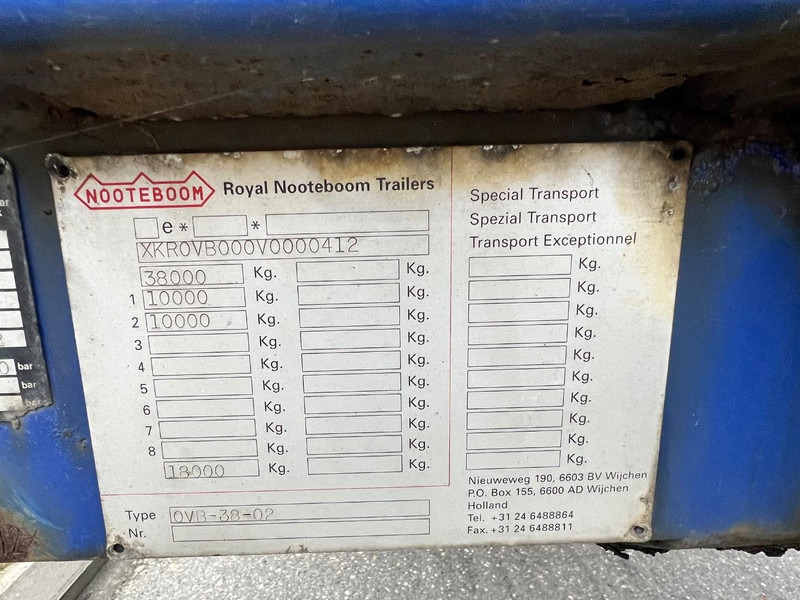 Dropside/ Flatbed trailer Nooteboom 2 - assige gestuurde trailer: picture 19