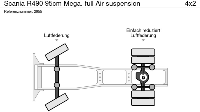 Tractor unit Scania R490 95cm Mega. full Air suspension: picture 13