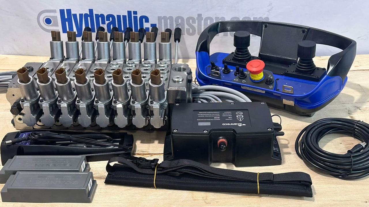 Set Radio Remote Scanreco RC 400 with Valve Palfinger Hiab Cranab Loglift - Forestry trailer: picture 1 Set Radio Remote Scanreco RC 400 with Valve Palfinger Hiab Cranab Loglift - Forestry trailer: picture 1
