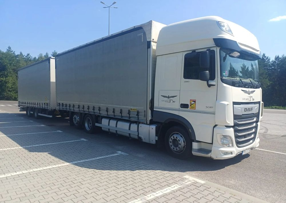 DAF XF 480 SUPER SPACE CAB / ZESTAW TANDEM PRZEJAZDOWY 120 M3 / SSC / ACC /EURO 6 - Curtain side truck: picture 1 DAF XF 480 SUPER SPACE CAB / ZESTAW TANDEM PRZEJAZDOWY 120 M3 / SSC / ACC /EURO 6 - Curtain side truck: picture 1