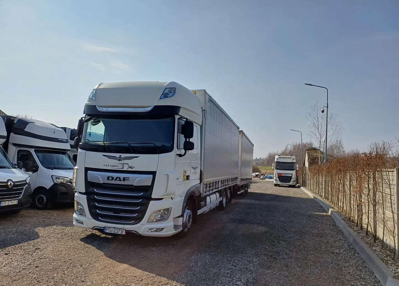 DAF XF 480 SUPER SPACE CAB / ZESTAW TANDEM PRZEJAZDOWY 120m3 - Curtain side truck: picture 2 DAF XF 480 SUPER SPACE CAB / ZESTAW TANDEM PRZEJAZDOWY 120m3 - Curtain side truck: picture 2