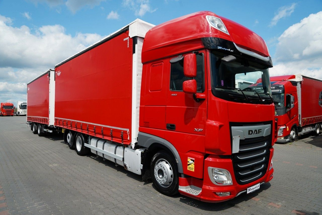 DAF XF 480 / ZESTAW TANDEM 120 M3 / PRZEJAZDOWY / WI - Curtain side truck: picture 5 DAF XF 480 / ZESTAW TANDEM 120 M3 / PRZEJAZDOWY / WI - Curtain side truck: picture 5