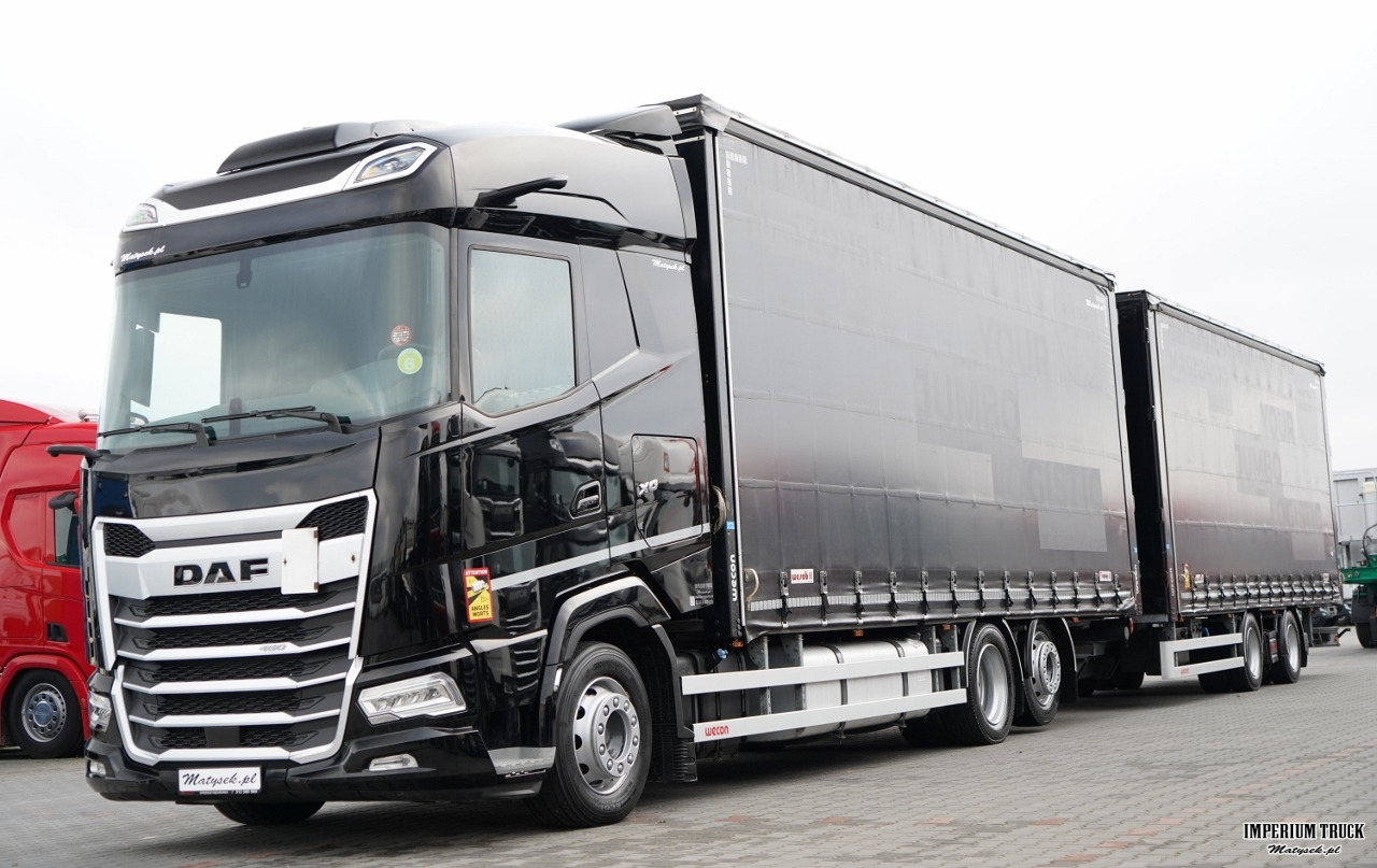 DAF XG 480 / ZESTAW TANDEM / 120 M3 / PRZEJAZDOWY / OŚ PODNOSZONA / KLIMA POSTOJOWA / WECON / SAF / 2023 R - Curtain side truck: picture 1 DAF XG 480 / ZESTAW TANDEM / 120 M3 / PRZEJAZDOWY / OŚ PODNOSZONA / KLIMA POSTOJOWA / WECON / SAF / 2023 R - Curtain side truck: picture 1