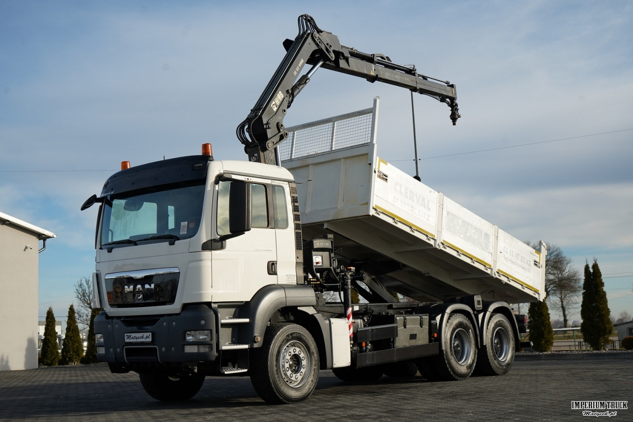 MAN TGS 33.360 / 6x4 / WYWROTKA TYLNOZSYPOWA 5,8 M + HDS HIAB XS 122 / STEROWANIE RADIOWE / HDS ZA KABINĄ / EURO 5 / MANUAL - Tipper, Crane truck: picture 1 MAN TGS 33.360 / 6x4 / WYWROTKA TYLNOZSYPOWA 5,8 M + HDS HIAB XS 122 / STEROWANIE RADIOWE / HDS ZA KABINĄ / EURO 5 / MANUAL - Tipper, Crane truck: picture 1