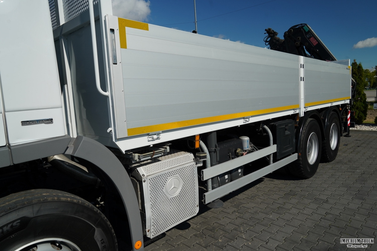 Dropside/ Flatbed truck, Crane truck MERCEDES ACTROS 2636 / 6x4 / SKRZYNIOWY 6,5 M + HDS HIAB 166 E-5 HIDUO / WYSUW 15 M / MOCNA PODŁOGA / STEROWANIE RADIOWE / ROTATOR / SPROWADZONY: picture 16