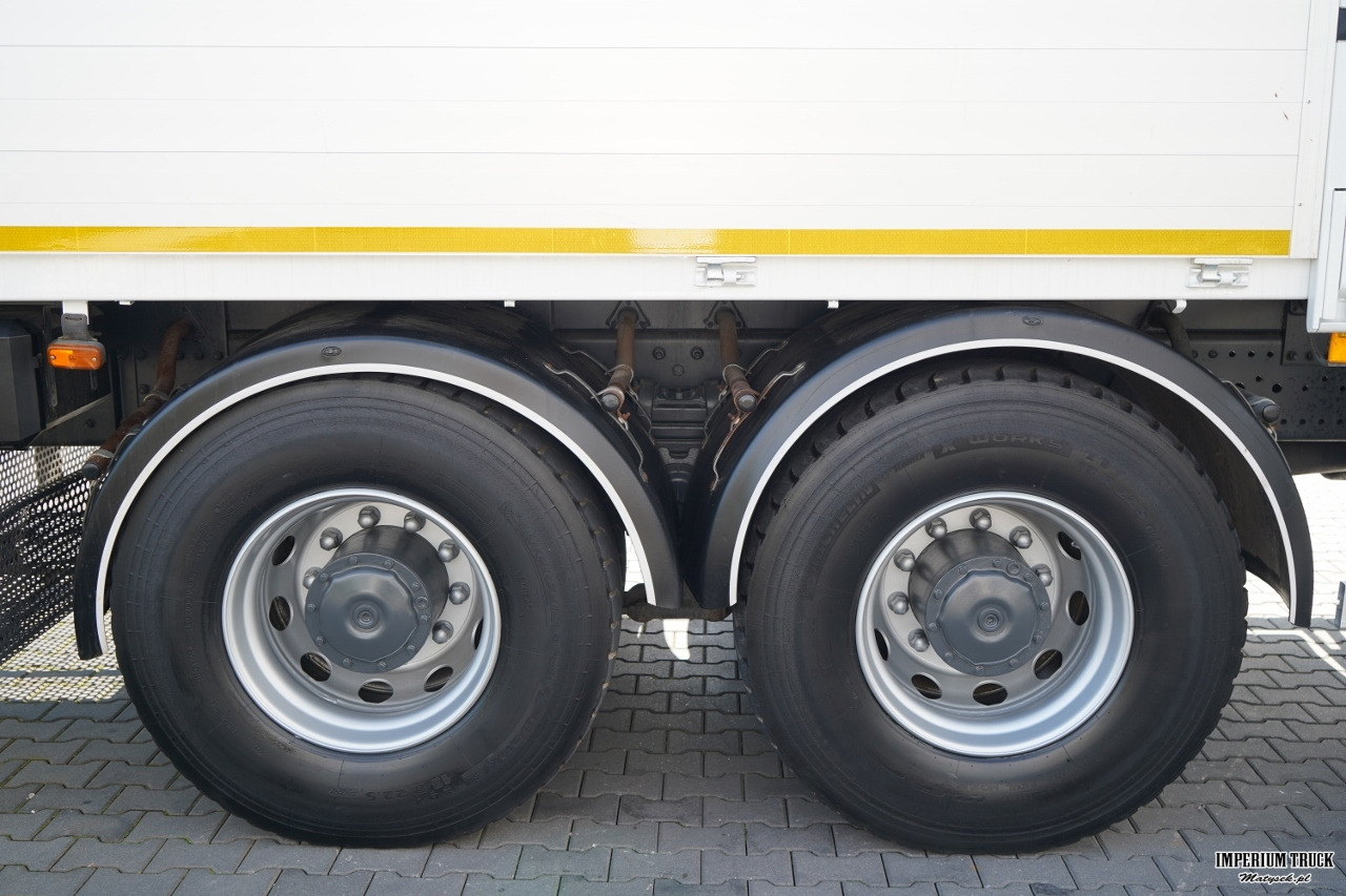 Dropside/ Flatbed truck, Crane truck MERCEDES ACTROS 2636 / 6x4 / SKRZYNIOWY 6,5 M + HDS HIAB 166 E-5 HIDUO / WYSUW 15 M / MOCNA PODŁOGA / STEROWANIE RADIOWE / ROTATOR / SPROWADZONY: picture 29