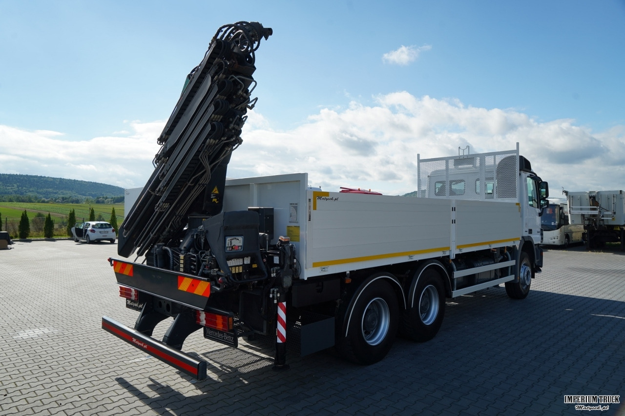 Dropside/ Flatbed truck, Crane truck MERCEDES ACTROS 2636 / 6x4 / SKRZYNIOWY 6,5 M + HDS HIAB 166 E-5 HIDUO / WYSUW 15 M / MOCNA PODŁOGA / STEROWANIE RADIOWE / ROTATOR / SPROWADZONY: picture 10