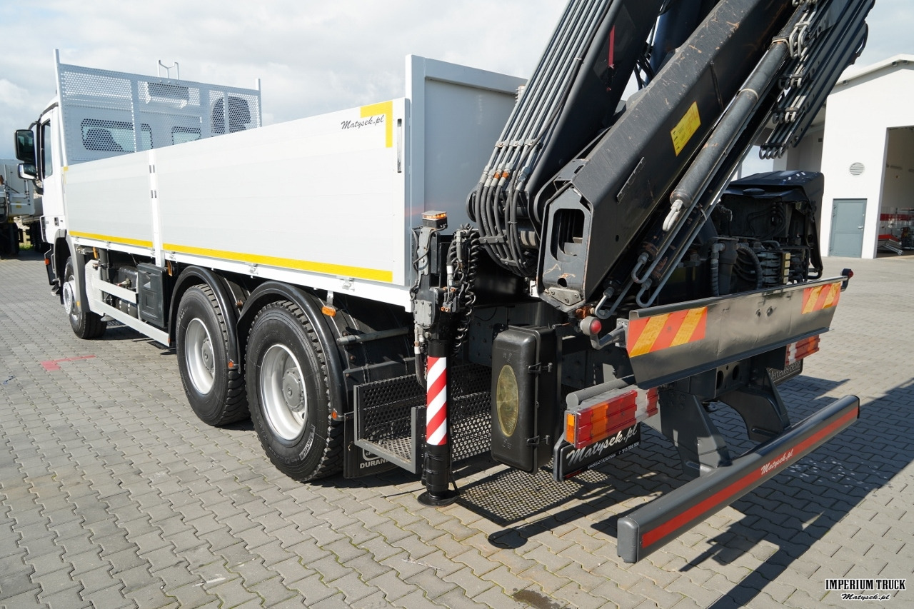 Dropside/ Flatbed truck, Crane truck MERCEDES ACTROS 2636 / 6x4 / SKRZYNIOWY 6,5 M + HDS HIAB 166 E-5 HIDUO / WYSUW 15 M / MOCNA PODŁOGA / STEROWANIE RADIOWE / ROTATOR / SPROWADZONY: picture 17