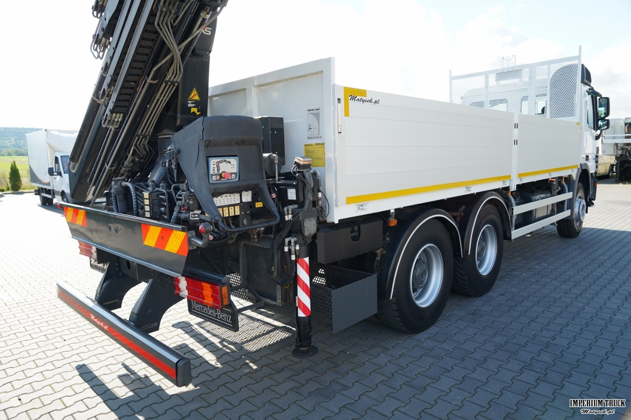 Dropside/ Flatbed truck, Crane truck MERCEDES ACTROS 2636 / 6x4 / SKRZYNIOWY 6,5 M + HDS HIAB 166 E-5 HIDUO / WYSUW 15 M / MOCNA PODŁOGA / STEROWANIE RADIOWE / ROTATOR / SPROWADZONY: picture 19
