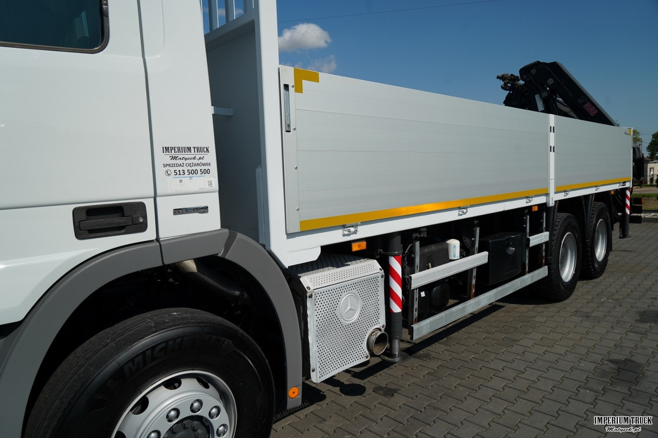 Dropside/ Flatbed truck, Crane truck MERCEDES ACTROS 2636 / 6x4 / SKRZYNIOWY 7 M + HDS HIAB 211- WYSÓW 12,6 M / MOCNA PODŁOGA / STEROWANIE RADIOWE / ROTATOR / SPROWADZONY: picture 20