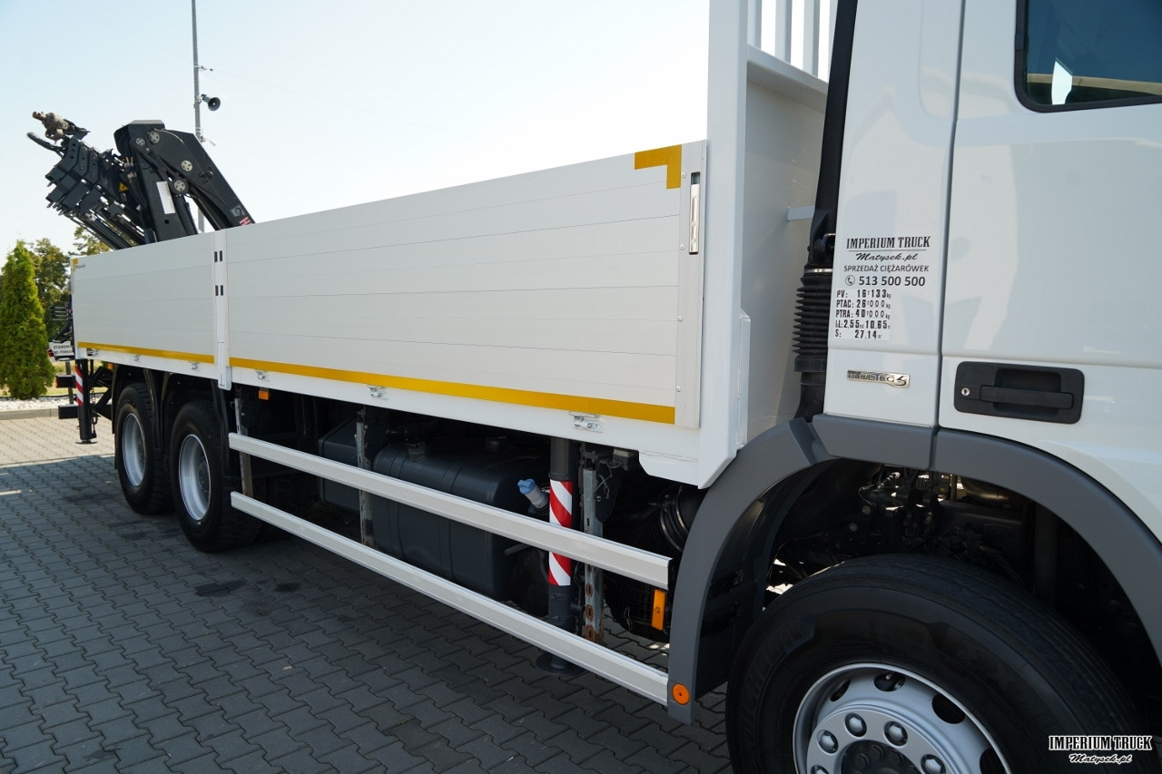 Dropside/ Flatbed truck, Crane truck MERCEDES ACTROS 2636 / 6x4 / SKRZYNIOWY 7 M + HDS HIAB 211- WYSÓW 12,6 M / MOCNA PODŁOGA / STEROWANIE RADIOWE / ROTATOR / SPROWADZONY: picture 24