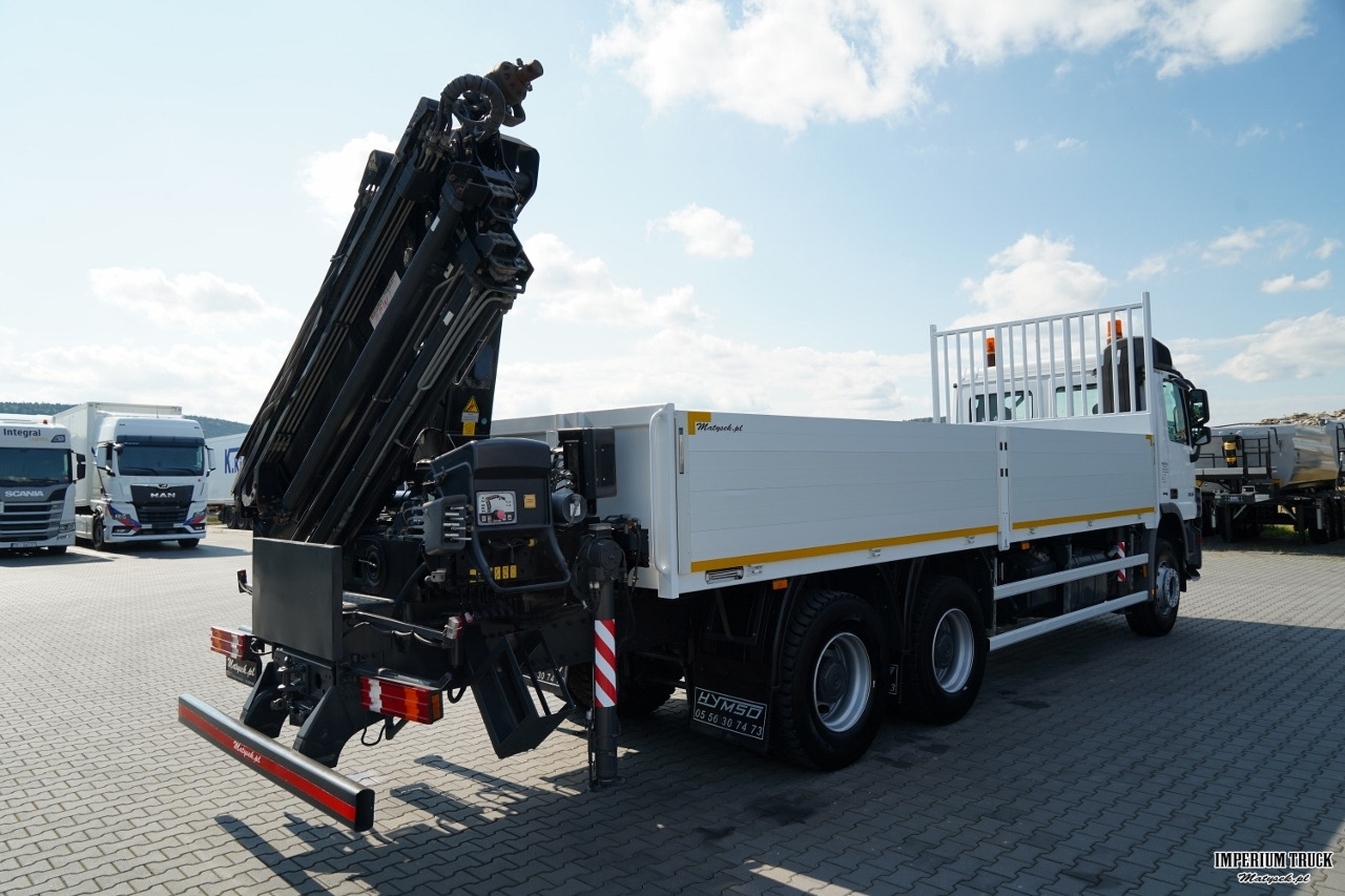 Dropside/ Flatbed truck, Crane truck MERCEDES ACTROS 2636 / 6x4 / SKRZYNIOWY 7 M + HDS HIAB 211- WYSÓW 12,6 M / MOCNA PODŁOGA / STEROWANIE RADIOWE / ROTATOR / SPROWADZONY: picture 14