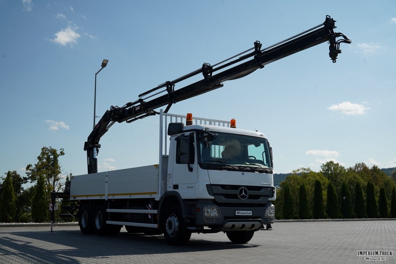 Dropside/ Flatbed truck, Crane truck MERCEDES ACTROS 2636 / 6x4 / SKRZYNIOWY 7 M + HDS HIAB 211- WYSÓW 12,6 M / MOCNA PODŁOGA / STEROWANIE RADIOWE / ROTATOR / SPROWADZONY: picture 9