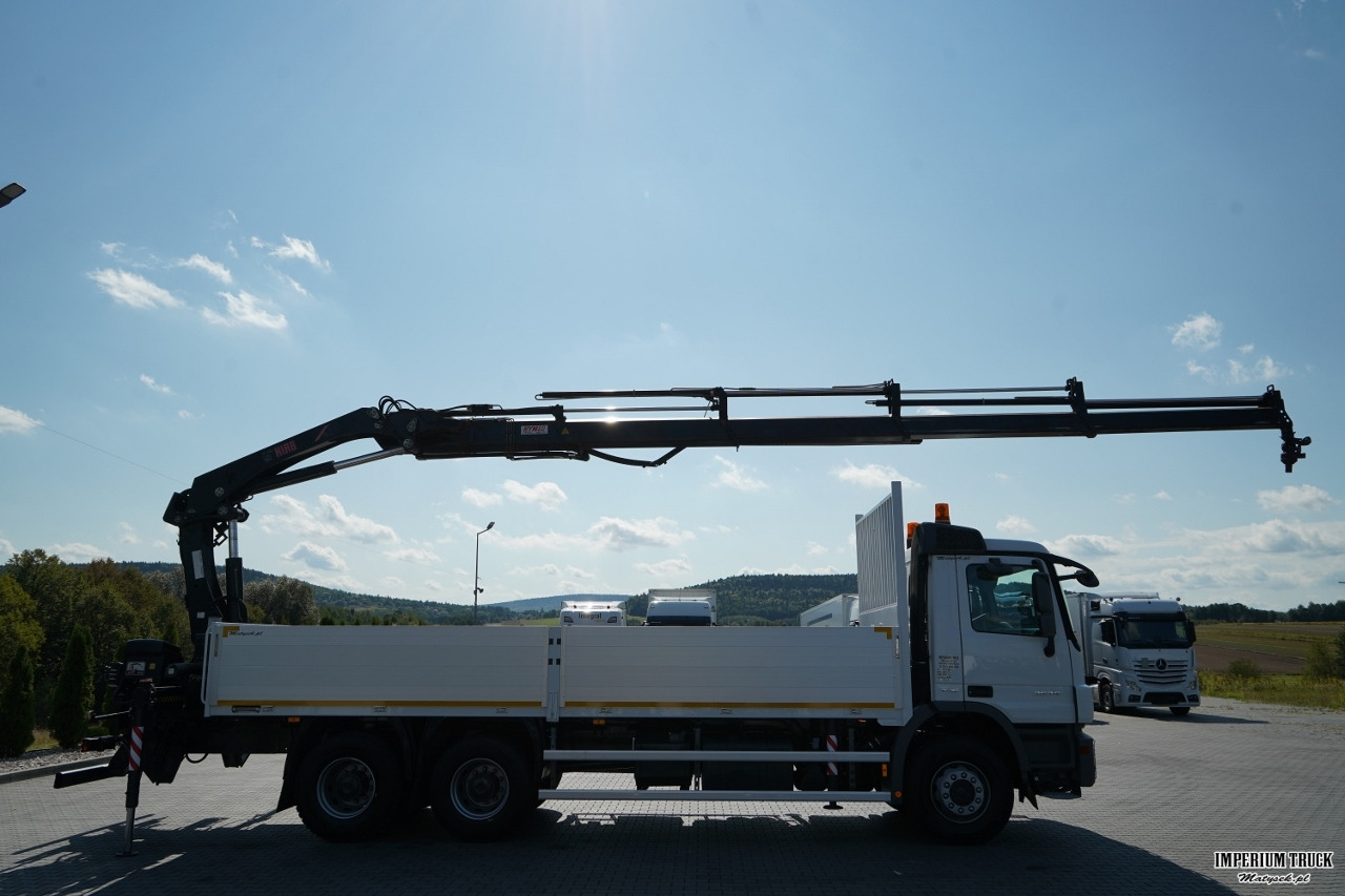 Dropside/ Flatbed truck, Crane truck MERCEDES ACTROS 2636 / 6x4 / SKRZYNIOWY 7 M + HDS HIAB 211- WYSÓW 12,6 M / MOCNA PODŁOGA / STEROWANIE RADIOWE / ROTATOR / SPROWADZONY: picture 8