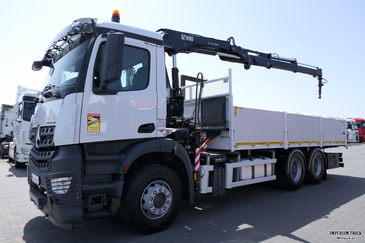 MERCEDES AROCS 2633 / 6X4 / SKRZYNIA 6,55 M + HDS HIAB 144 / STEROWANIE RADIOWE / ROTATOR / WIDŁY - Dropside/ Flatbed truck, Crane truck: picture 3 MERCEDES AROCS 2633 / 6X4 / SKRZYNIA 6,55 M + HDS HIAB 144 / STEROWANIE RADIOWE / ROTATOR / WIDŁY - Dropside/ Flatbed truck, Crane truck: picture 3
