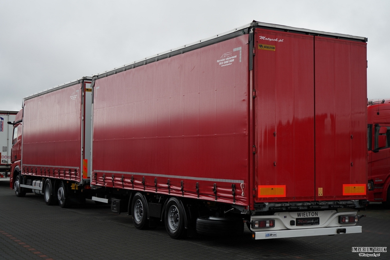 MERCEDES-BENZ ACTROS 2545 / ZESTAW TANDEM 120 M3 / PRZEJAZDOWY / 6x2 / BIG SPACE / WIELTON / - Curtain side truck: picture 2 MERCEDES-BENZ ACTROS 2545 / ZESTAW TANDEM 120 M3 / PRZEJAZDOWY / 6x2 / BIG SPACE / WIELTON / - Curtain side truck: picture 2
