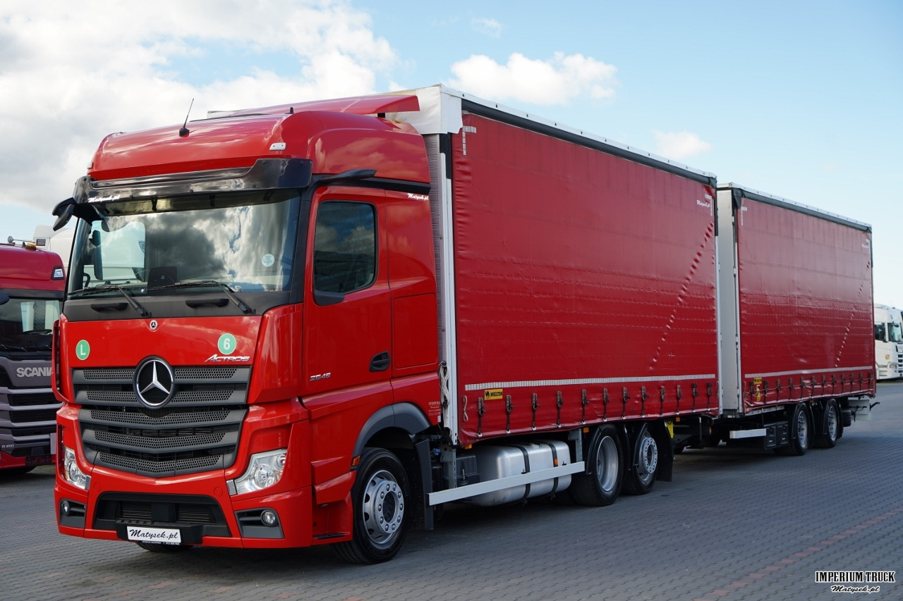 MERCEDES-BENZ ACTROS 2545 / ZESTAW TANDEM 120 M3 / PRZEJAZDOWY / 6x2 / OŚ PODNOSZONA / BIG SPACE / WIELTON / 2021 - Curtain side truck: picture 2 MERCEDES-BENZ ACTROS 2545 / ZESTAW TANDEM 120 M3 / PRZEJAZDOWY / 6x2 / OŚ PODNOSZONA / BIG SPACE / WIELTON / 2021 - Curtain side truck: picture 2
