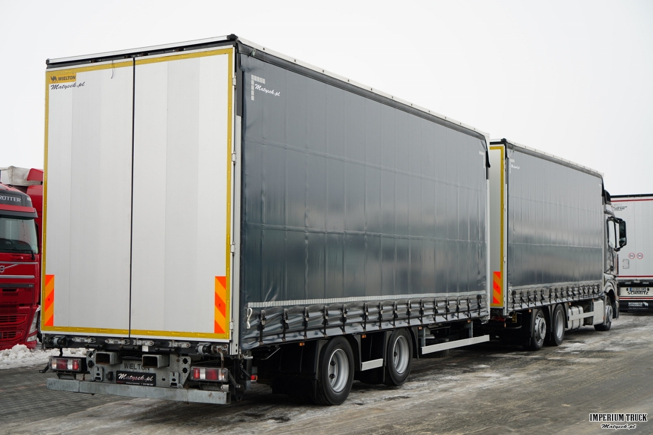 MERCEDES-BENZ ACTROS 2545 / ZESTAW TANDEM 120 M3 / STREAM SPACE / OŚ SKRETNA / WIELTON / ZAWIESIE NA WÓZEK / - Curtain side truck: picture 3 MERCEDES-BENZ ACTROS 2545 / ZESTAW TANDEM 120 M3 / STREAM SPACE / OŚ SKRETNA / WIELTON / ZAWIESIE NA WÓZEK / - Curtain side truck: picture 3