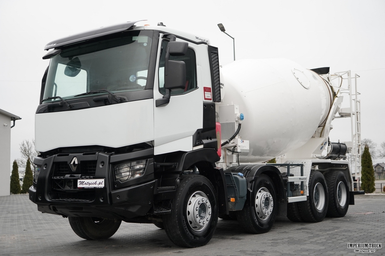 RENAULT C 380 / 8X4 / BETONOMIESZARKA / GRUSZKA / SCHWING STETTER 9 M3 / EURO 6 / - Concrete mixer truck: picture 1 RENAULT C 380 / 8X4 / BETONOMIESZARKA / GRUSZKA / SCHWING STETTER 9 M3 / EURO 6 / - Concrete mixer truck: picture 1