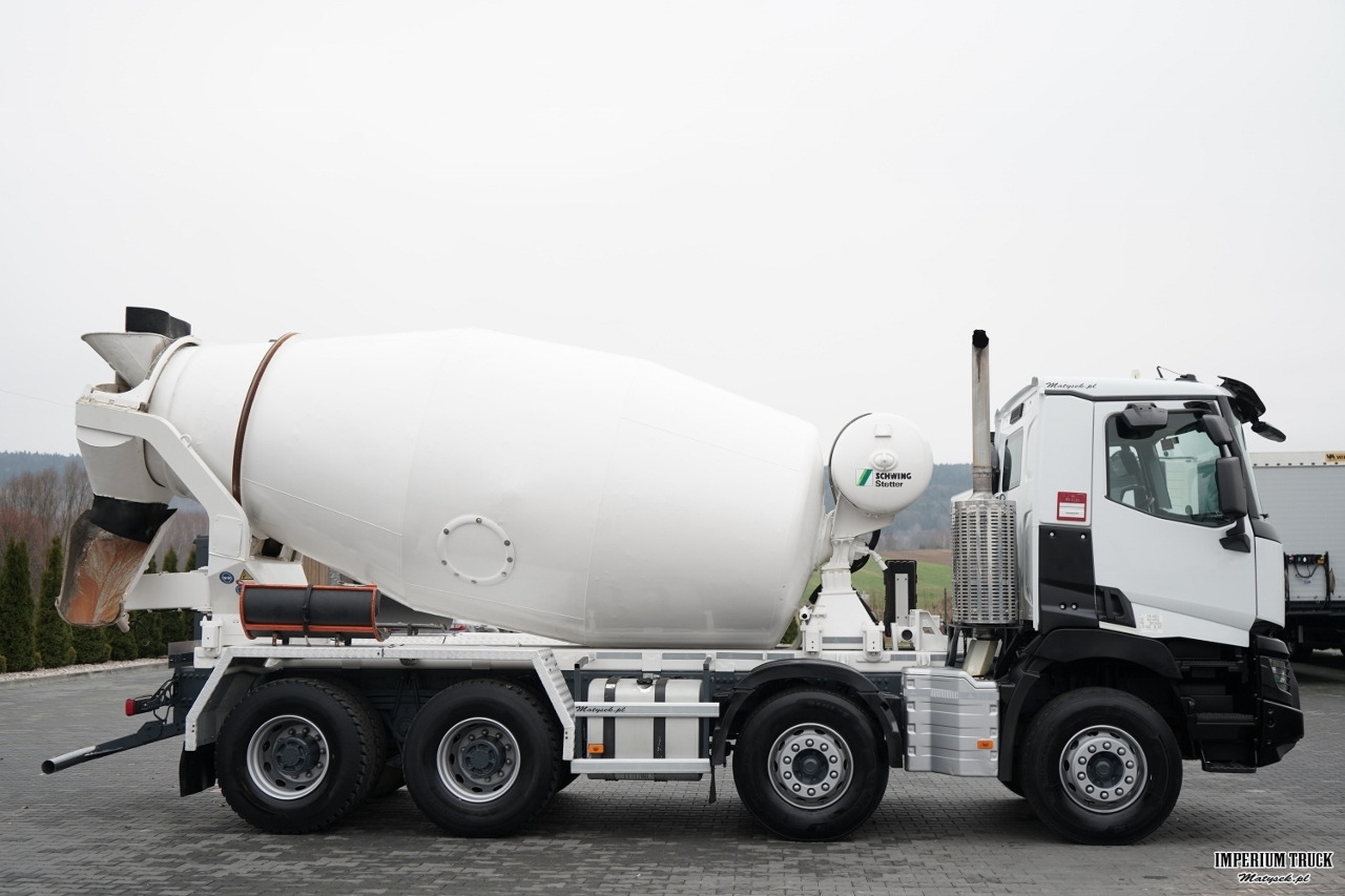 RENAULT C 380 / 8X4 / BETONOMIESZARKA / GRUSZKA / SCHWING STETTER 9 M3 / EURO 6 / - Concrete mixer truck: picture 5 RENAULT C 380 / 8X4 / BETONOMIESZARKA / GRUSZKA / SCHWING STETTER 9 M3 / EURO 6 / - Concrete mixer truck: picture 5