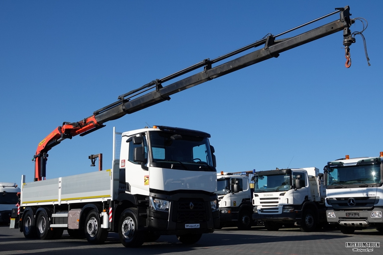 RENAULT C 430 / 8x4 / SKRZYNIOWY 7 M + HDS PALFINGER 33002 -wysów: 14,5 M / UDŹWIG 9800 KG / STEROWANIE RADIOWE / ROTATOR / EURO 6 - Dropside/ Flatbed truck, Crane truck: picture 4 RENAULT C 430 / 8x4 / SKRZYNIOWY 7 M + HDS PALFINGER 33002 -wysów: 14,5 M / UDŹWIG 9800 KG / STEROWANIE RADIOWE / ROTATOR / EURO 6 - Dropside/ Flatbed truck, Crane truck: picture 4