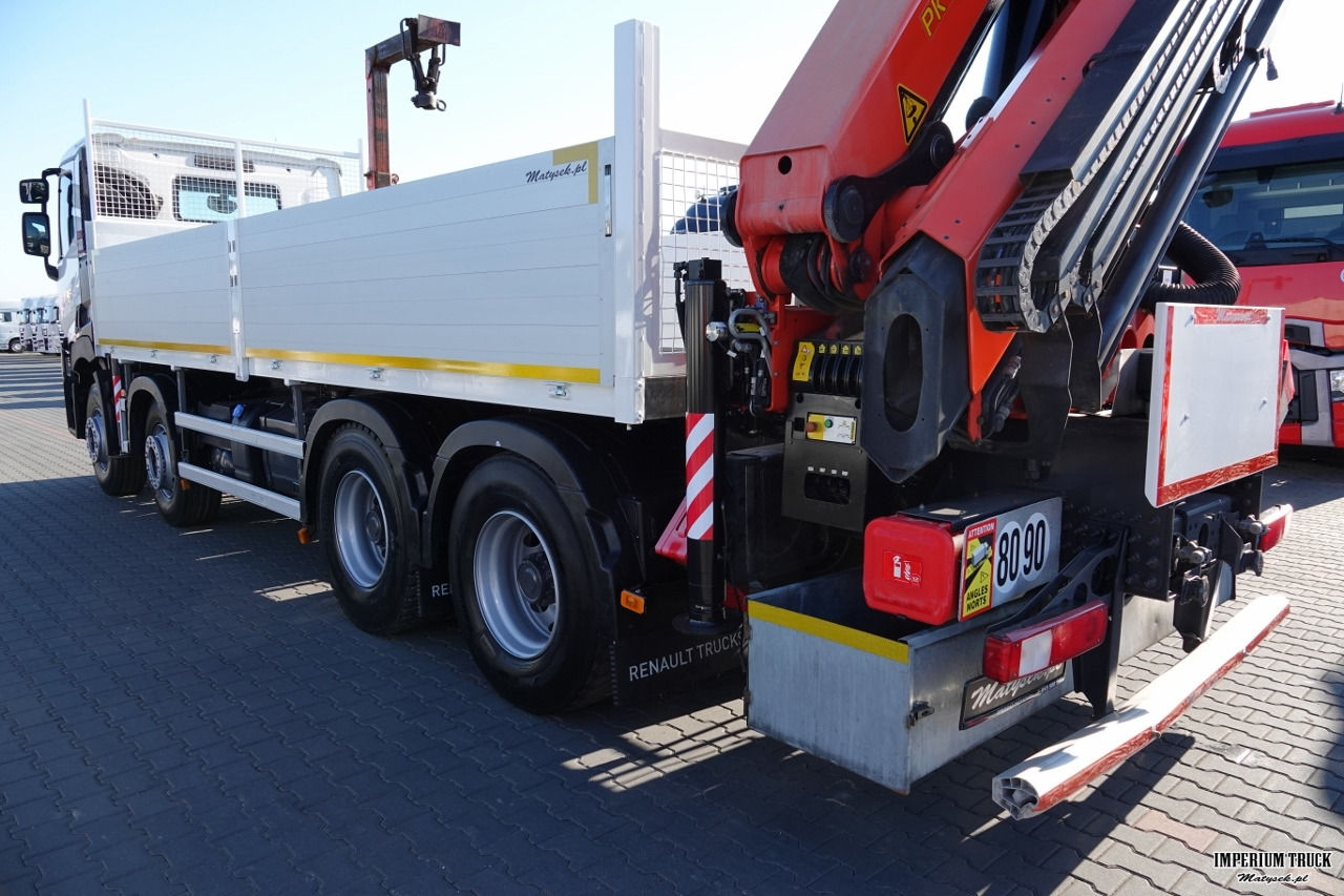 Dropside/ Flatbed truck, Crane truck RENAULT C 430 / 8x4 / SKRZYNIOWY 7 M + HDS PALFINGER 33002 -wysów: 14,5 M / UDŹWIG 9800 KG / STEROWANIE RADIOWE / ROTATOR / EURO 6: picture 13