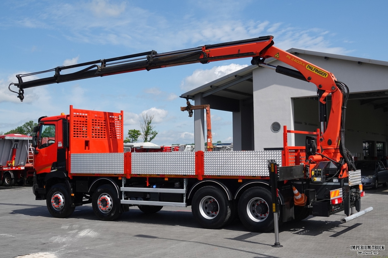 RENAULT C 430 / 8x4 / SKRZYNIOWY 7 M + HDS PALFINGER PK 24001-K C / WYSÓW 12,5M / STEROWANIE RADIOWE / WIDŁY / ROTATOR / SPROWADZONY - Dropside/ Flatbed truck, Crane truck: picture 4 RENAULT C 430 / 8x4 / SKRZYNIOWY 7 M + HDS PALFINGER PK 24001-K C / WYSÓW 12,5M / STEROWANIE RADIOWE / WIDŁY / ROTATOR / SPROWADZONY - Dropside/ Flatbed truck, Crane truck: picture 4