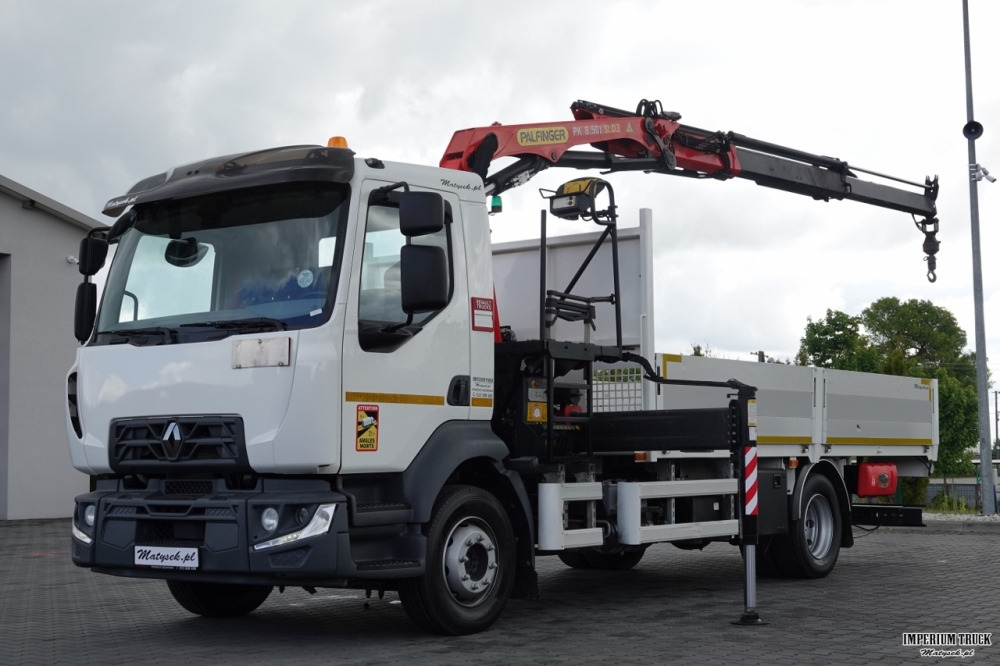 RENAULT D 210 / 4X2 / SKRZYNIOWY 5 M + HDS PALFINGER PK 8.501 SLD A / UDŹWIG 5 580G / STEROWANIE RADIOWE / ROTATOR / SPROWADZONY - Dropside/ Flatbed truck, Crane truck: picture 1 RENAULT D 210 / 4X2 / SKRZYNIOWY 5 M + HDS PALFINGER PK 8.501 SLD A / UDŹWIG 5 580G / STEROWANIE RADIOWE / ROTATOR / SPROWADZONY - Dropside/ Flatbed truck, Crane truck: picture 1