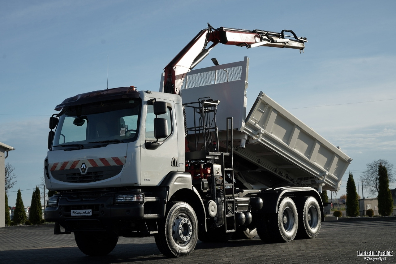 RENAULT KERAX 410 / 6x4 / WYWROTKA + HDS FASSI F150 / HYDROBURTA / BORDMATIC / OPONY 100% / CHWYTAK - Tipper, Crane truck: picture 2 RENAULT KERAX 410 / 6x4 / WYWROTKA + HDS FASSI F150 / HYDROBURTA / BORDMATIC / OPONY 100% / CHWYTAK - Tipper, Crane truck: picture 2