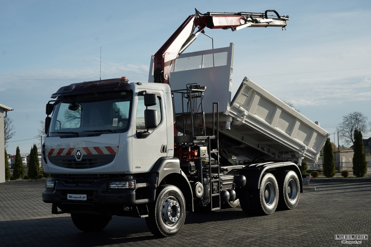 RENAULT KERAX 410 / 6x4 / WYWROTKA + HDS FASSI F150 / HYDROBURTA / BORDMATIC / OPONY 100% / CHWYTAK - Tipper, Crane truck: picture 1 RENAULT KERAX 410 / 6x4 / WYWROTKA + HDS FASSI F150 / HYDROBURTA / BORDMATIC / OPONY 100% / CHWYTAK - Tipper, Crane truck: picture 1