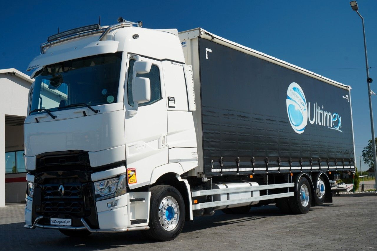 Renault T 440 / 6X2 / SOLÓWKA / FIRANKA 9.5 M / I-PARK - Curtain side truck: picture 1 Renault T 440 / 6X2 / SOLÓWKA / FIRANKA 9.5 M / I-PARK - Curtain side truck: picture 1