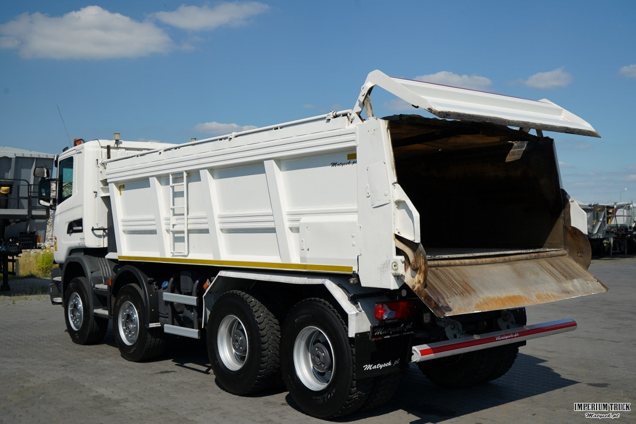 SCANIA G 410 / 8X4 / ZABUDOWA SAMOWYŁADOWCZA DO ASFALTU / 2X HYDROKLAPA / DACH HYDRAULICZNY / POD ROZŚCIEŁACZ - Tipper: picture 4 SCANIA G 410 / 8X4 / ZABUDOWA SAMOWYŁADOWCZA DO ASFALTU / 2X HYDROKLAPA / DACH HYDRAULICZNY / POD ROZŚCIEŁACZ - Tipper: picture 4