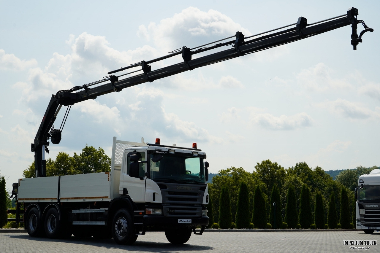 SCANIA P360 / 6X4 / SKRZYNIOWY 4.85 + HDS HIAB 211 E-6 HIDUO / UDŹWIG 7100KG / MAX WYSÓW 16.5 M / STEROWANIE RADIOWE - Dropside/ Flatbed truck, Crane truck: picture 1 SCANIA P360 / 6X4 / SKRZYNIOWY 4.85 + HDS HIAB 211 E-6 HIDUO / UDŹWIG 7100KG / MAX WYSÓW 16.5 M / STEROWANIE RADIOWE - Dropside/ Flatbed truck, Crane truck: picture 1