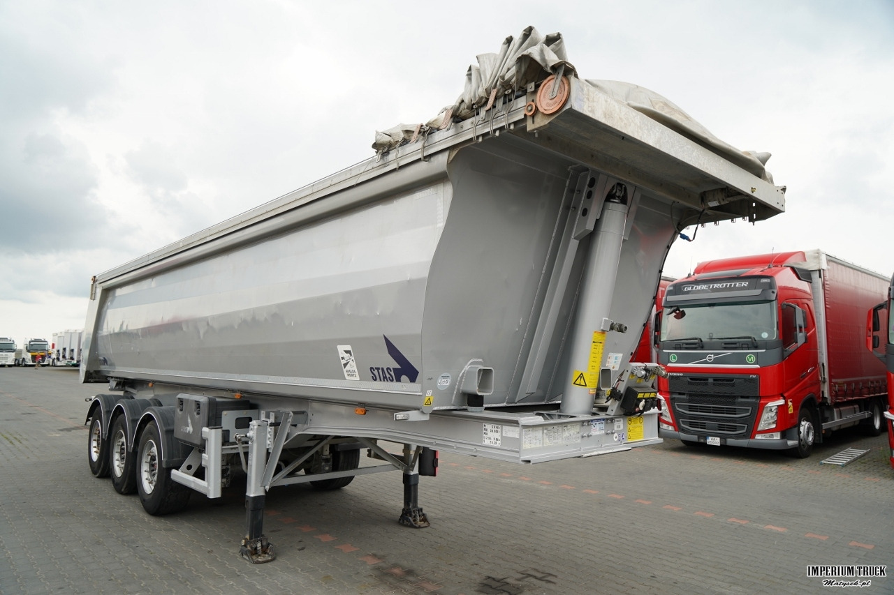 STAS WYWROTKA / 26m3 / ALUMINIOWA / OŚ PONOSZONA / SKRĘTNA / OSIE SAF - Tipper semi-trailer: picture 2 STAS WYWROTKA / 26m3 / ALUMINIOWA / OŚ PONOSZONA / SKRĘTNA / OSIE SAF - Tipper semi-trailer: picture 2