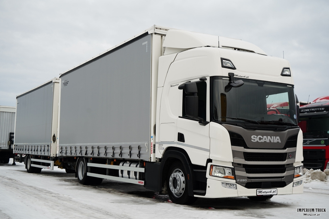 Scania P 280 / ZESTAW TANDEM / FIRANKA / 120 M3 / WECON / 2022 ROK / DACH PODNOSZONY - Curtain side truck: picture 1 Scania P 280 / ZESTAW TANDEM / FIRANKA / 120 M3 / WECON / 2022 ROK / DACH PODNOSZONY - Curtain side truck: picture 1